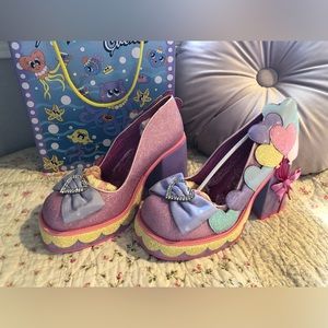 Irregular Choice NIB Balloons and Cake Block Heels Lilac Sz 39